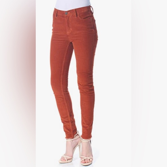 Free People High Rise Corduroy Skinny Pants(Raspberry) - Picture 2 of 4